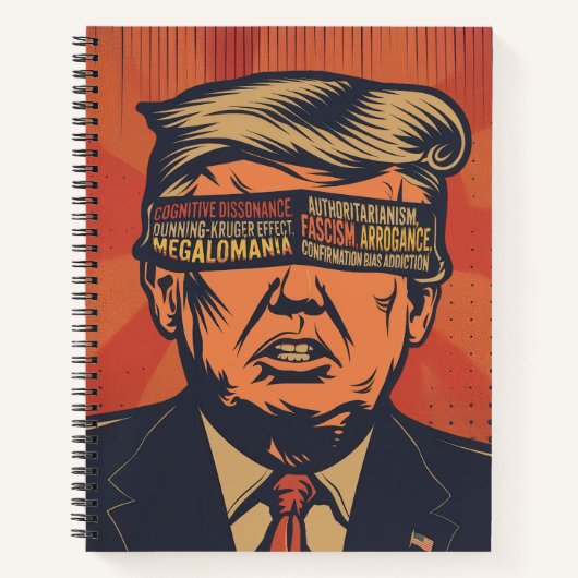 精神的な問題で目をつぶった大統領 ノートブック (正面)