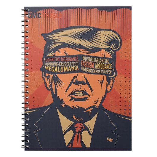 精神的な問題で目をつぶった大統領 ノートブック (正面)