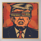 精神的な問題で目をつぶった大統領 ポスター (正面)