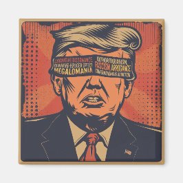 精神的な問題で目をつぶった大統領 マグネット