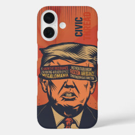 精神的な問題で目をつぶった大統領 iPhone 16ケース