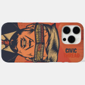 精神的な問題で目をつぶった大統領 Case-Mate iPhoneケース (裏面 (横))