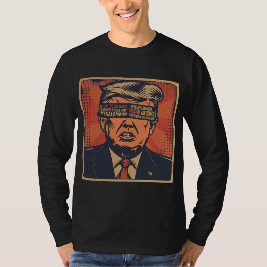 精神的な問題で目をつぶった大統領 Tシャツ (正面)