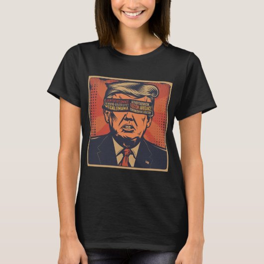 精神的な問題で目をつぶった大統領 Tシャツ (正面)