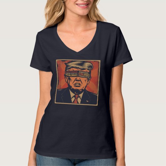 精神的な問題で目をつぶった大統領 Tシャツ (正面)