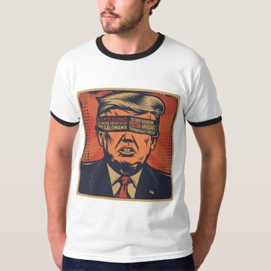 精神的な問題で目をつぶった大統領 Tシャツ (正面)