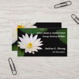 精神的な拡張/純粋で白い池のはす 名刺