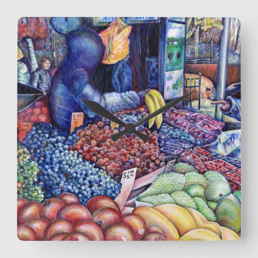 精神的な消費に限って スクエア壁時計 (正面)