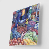 精神的な消費に限って スクエア壁時計 (傾斜)