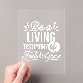 精神的な生活の証し 信仰と恵みの名言 アクリル招待状