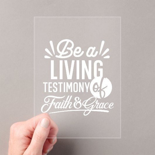 精神的な生活の証し 信仰と恵みの名言 アクリル招待状 (インサイチュ (ポータブル))