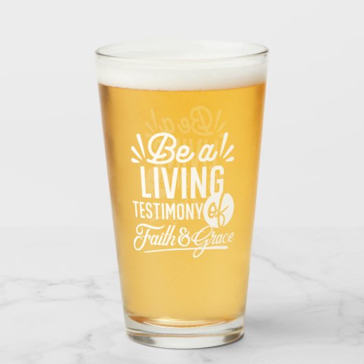 精神的な生活の証し 信仰と恵みの名言 タンブラーグラス (ドリンク正面)