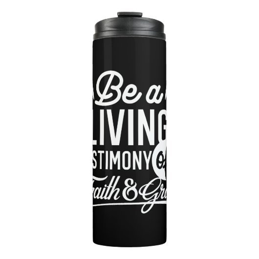 精神的な生活の証し 信仰と恵みの名言 タンブラー (正面)