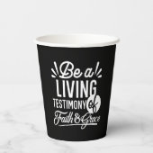 精神的な生活の証し 信仰と恵みの名言 紙コップ (裏面)