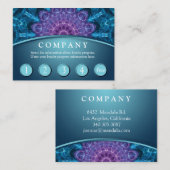 精神的な紫色の花の顧客のロイヤリティカード ロイヤリティカード (正面/裏面)