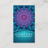 精神的な紫色の花、青の海 名刺 (正面)