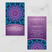 精神的な紫色の花、青の海 名刺 (正面/裏面)