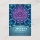 精神的な紫色の花、青ぽっちゃりしたの海 名刺 (正面)