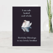 精神的な誕生日のカードをくれた兄さん、または関係を追加する カード (正面)