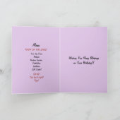 精神的な誕生日カード サンキューカード (内部)