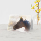 精神的な馬の悔やみや弔慰カード カード (黄色い花)