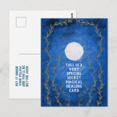 精神的な魔法の秘密の夜の月　早く回復してね ポストカード (正面/裏面)