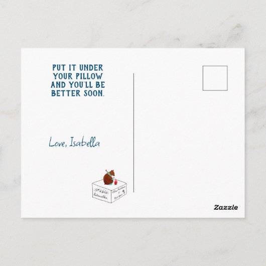 精神的な魔法の秘密の夜の月　早く回復して ポストカード (裏面)