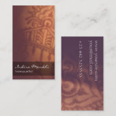 精神的なHennaのMendhi仏教のNamecardの垂直 名刺 (正面/裏面)