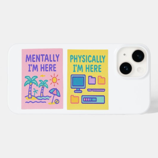 精神的にここに物理的に Case-Mate iPhoneケース (裏面 (横))