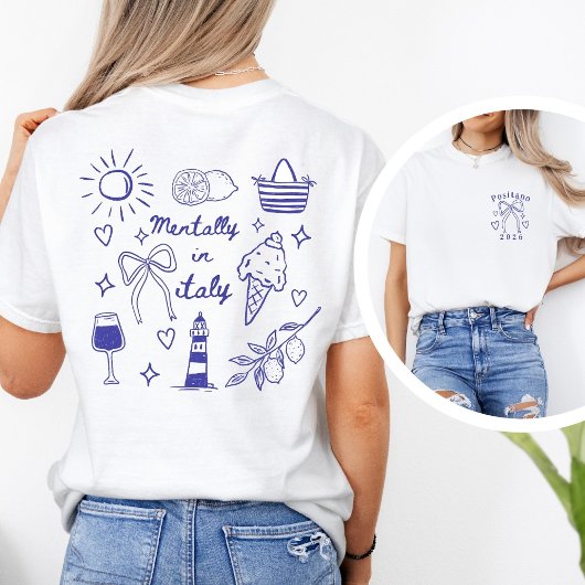 精神的にイタリア コケッティー ボウ カスタム デスティネーション Tシャツ