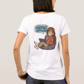 精神的にオフラインのインディTシャツ – Cute Cartoon Desi Tシャツ (裏面)