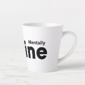 精神的にオフライン カフェラテマグ (右)