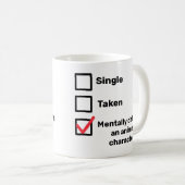 精神的にデートすることとアニメキャラクターMug コーヒーマグカップ (正面右)