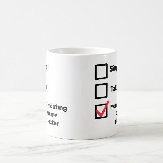 精神的にデートすることとアニメキャラクターMug コーヒーマグカップ (中央)
