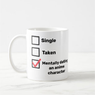 精神的にデートすることとアニメキャラクターMug コーヒーマグカップ