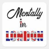 精神的にロンドンのステッカー スクエアシール (正面)