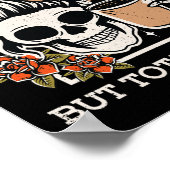 精神的に悪いが完全に寒いハロウィーンのスケルトン ポスター (角)