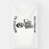 精神的に悪いが完全に寒いハロウィーン 横断幕 (縦)