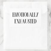 精神的に疲れている 長方形シール (バッグ)