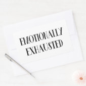 精神的に疲れている 長方形シール (封筒)