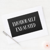 精神的に疲れている 長方形シール (封筒)