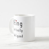 精神的に知性があるです コーヒーマグカップ (正面左)