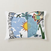 精神的に私は休暇にある – おもしろい装飾用クッション アクセントクッション (正面)