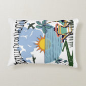 精神的に私は休暇にある – おもしろい装飾用クッション アクセントクッション (裏面)