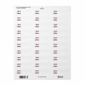 精神的インロンドン差出人住所ラベル ラベル (フルシート)