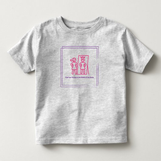 精神的健康障害を持つ少女を支援する トドラーTシャツ (正面)
