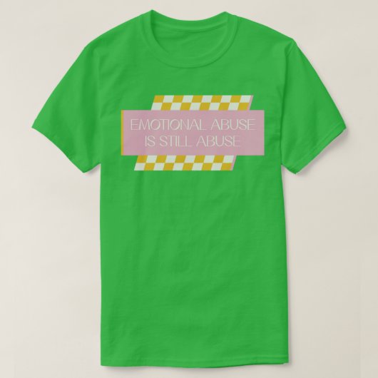 精神的虐待は今なお虐待である Tシャツ (デザイン正面)