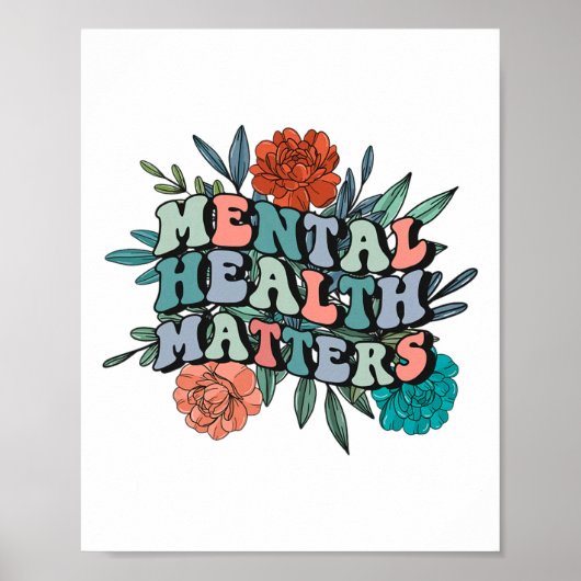 精神的認識度メンタルヘルスの問題Groovy Flo ポスター (正面)