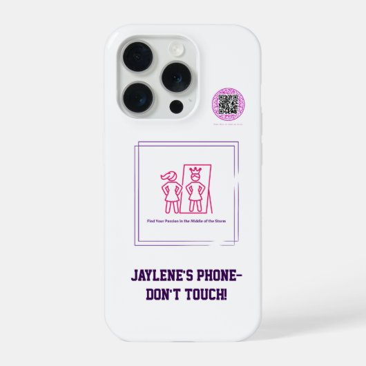 精神的障害を持つ少女を支援する iPhoneケース (裏面)