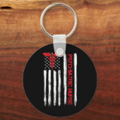 精神科ナースアメリカ国旗RN精神衛生P キーホルダー (正面)